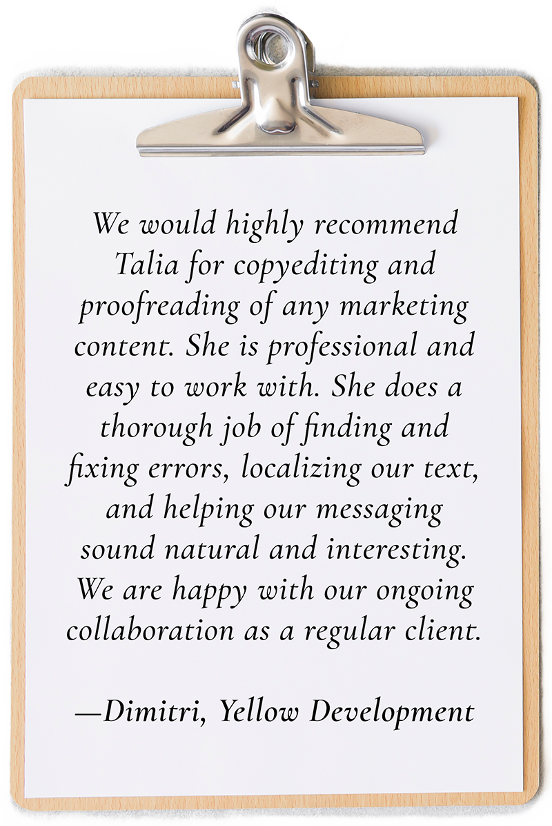 Full Stop Edit testimonial